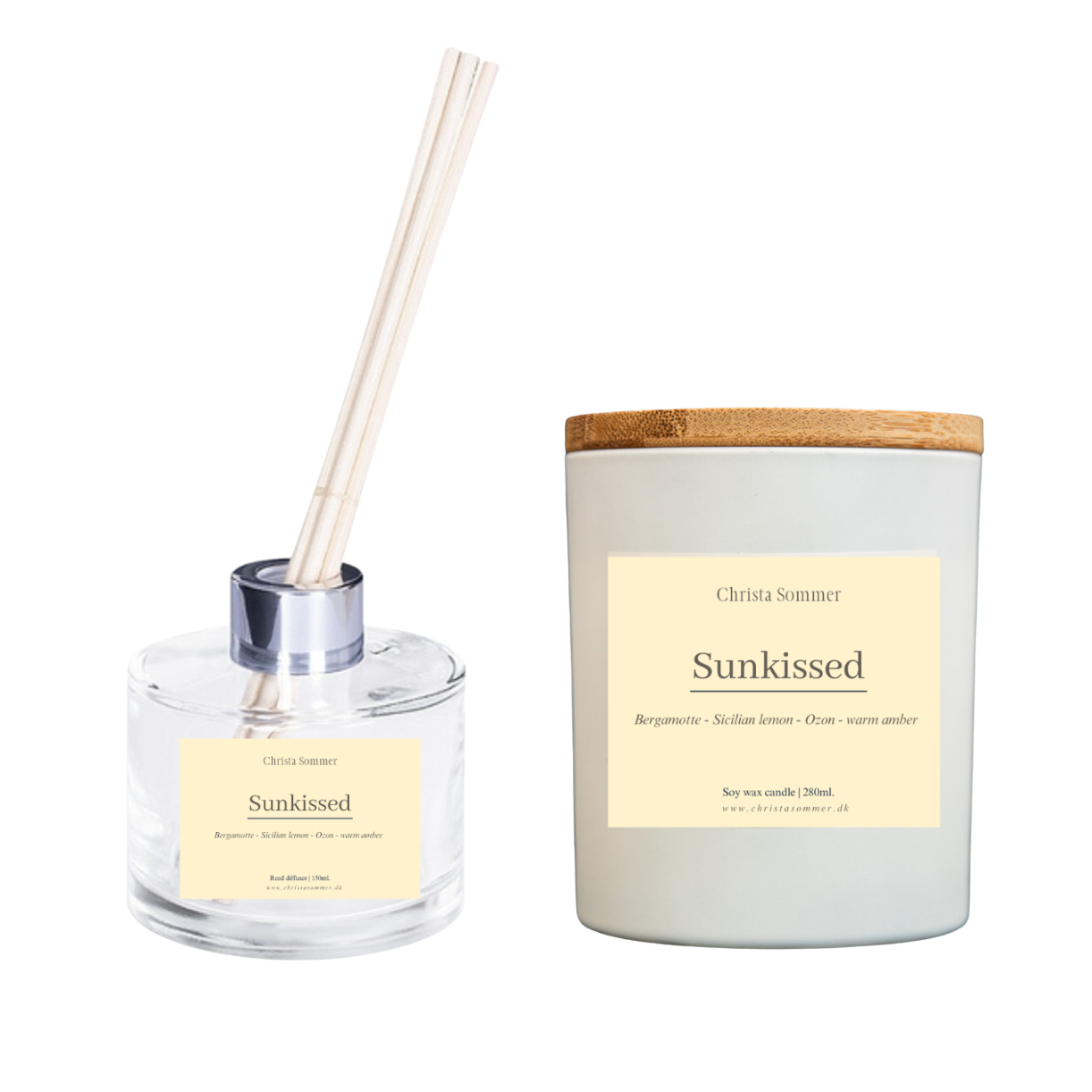 Sunkissed Bundle - Duftlys + Duftpinde - Christa Sommer (forudbestilling)