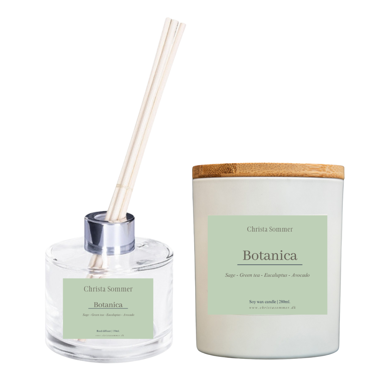 Botanica Bundle - Dyftlys + Duftpinde - Christa Sommer - Forudbestilling